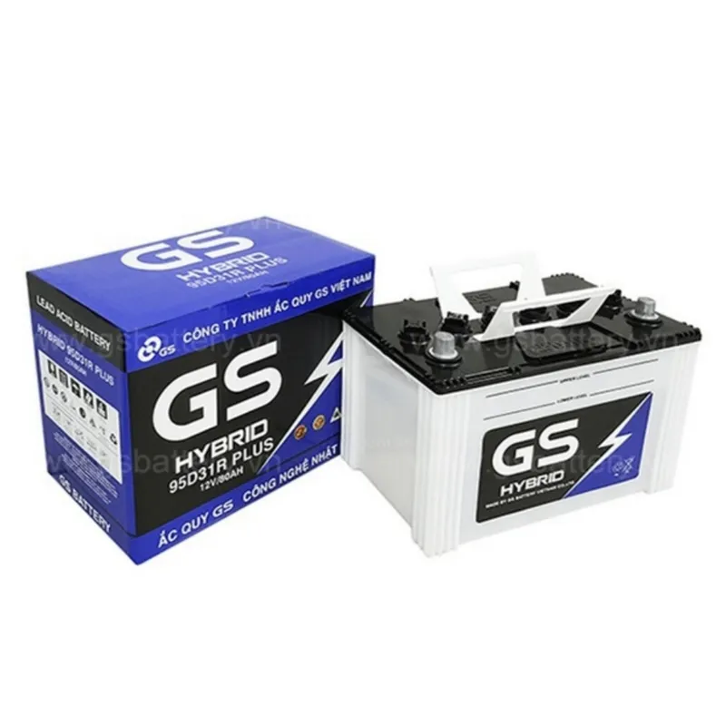 Ắc quy GS 12V 80AH 95D31R Hybrid