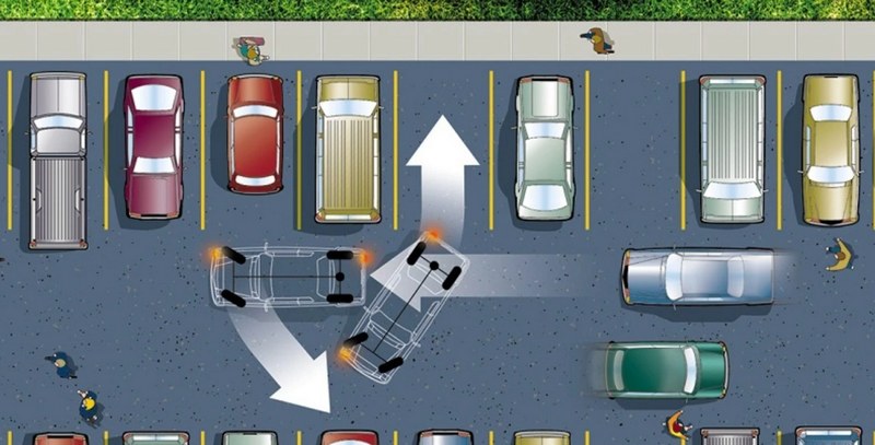 Bước 4: Điều chỉnh góc xe khi đuôi xe vào chuồng