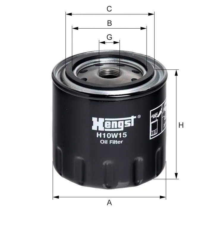 Lọc dầu nhớt động cơ Hengst H10W15