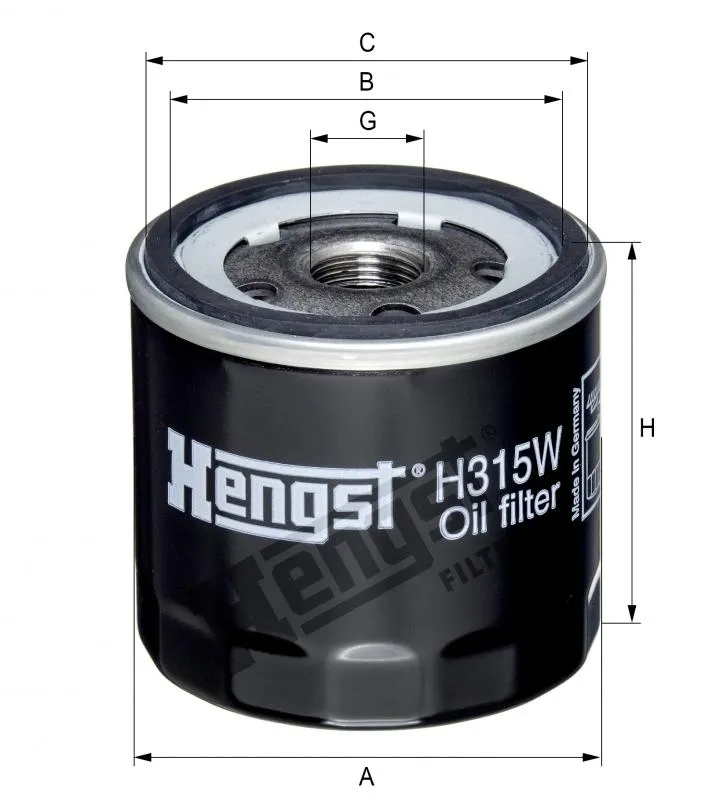 Lọc dầu nhớt động cơ Hengst H315W