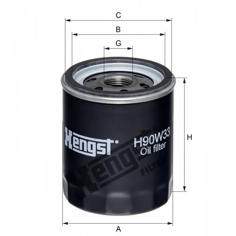 Lọc dầu nhớt động cơ Hengst H90W33