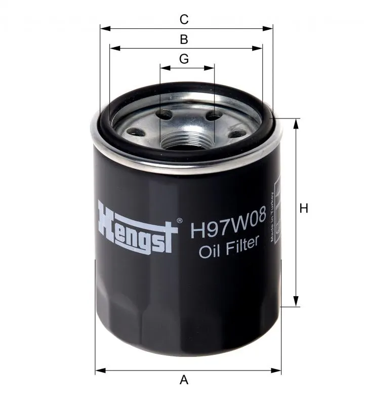 Lọc dầu nhớt động cơ Hengst H97W08