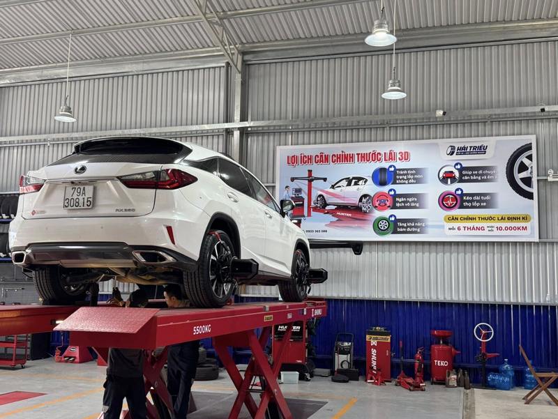 Sau khi thay rotuyn lái hoặc thước lái