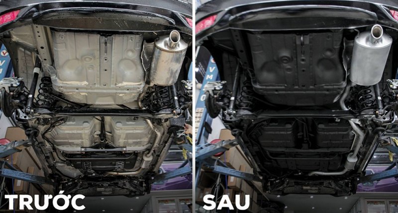 Chi phí vệ sinh gầm xe ô tô tham khảo